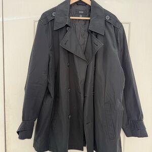 Alfani Black Quilted-Lined Trench Jacket